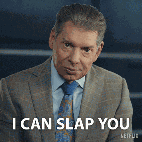 I Can Slap You Vince Mcmahon GIF