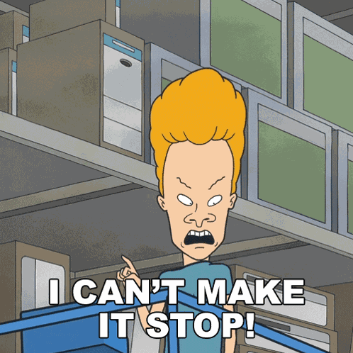 I Can'T Make It Stop Beavis GIF