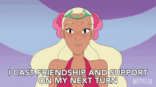 I Cast Friendship And Support On My Next Turn Perfuma GIF