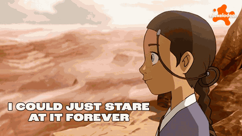 I Could Just Stare At It Forever Katara GIF