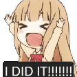 I Did It Anime Sticker
