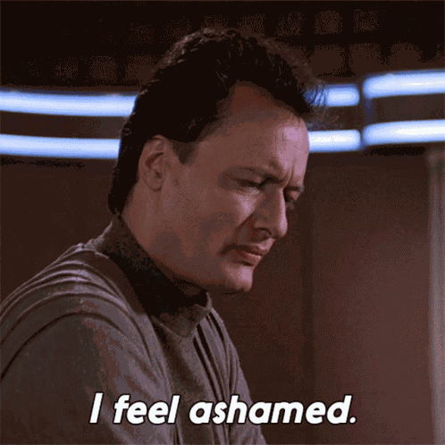 I Feel Ashamed Q Star Trek GIF