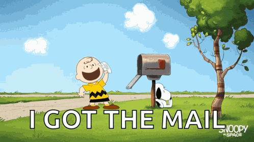 I Got A Letter Charlie Brown GIF