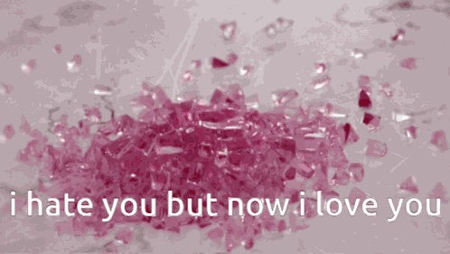 I Hate You But Now I Love You Jello Heart GIF