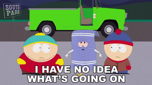 I Have No Idea Whats Going On Stan Marsh GIF