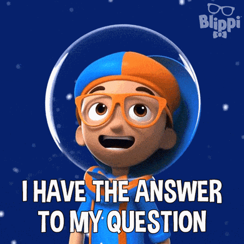 I Have The Answer To My Question Blippi GIF