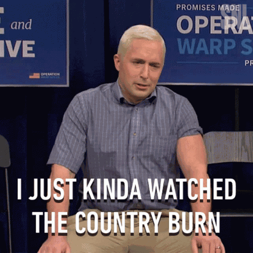 I Just Kinda Watched The Country Burn Mike Pence GIF