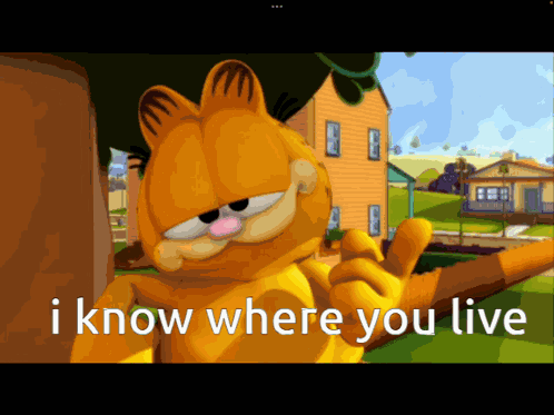 I Know Where You Live Garfield GIF