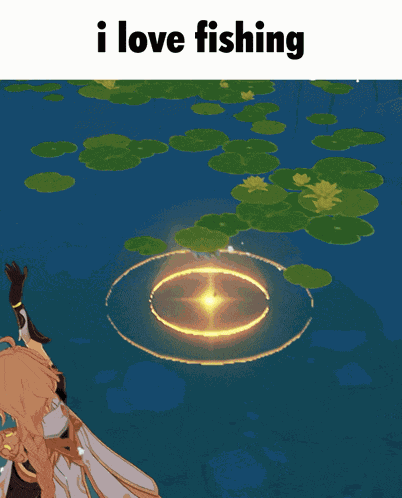 I Love Fishing Genshin Impact GIF