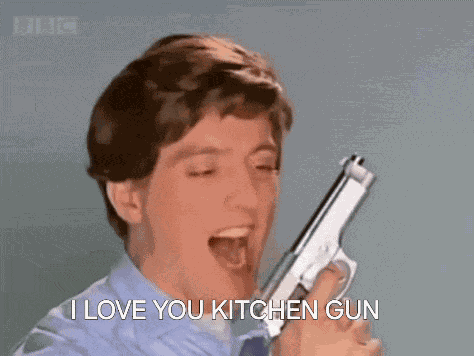 I Love You Kitchen Gun Bbc GIF