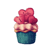 I Love You Love Cake Sticker