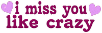 I Miss You Like Crazy Sticker