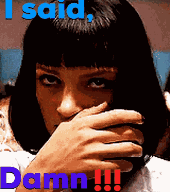 I Said Damn Uma Thurman GIF