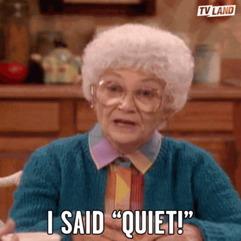 I Said Quiet Shut Up GIF