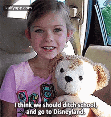 I Think We Should Ditch School,Daand Go To Disneyland..Gif GIF
