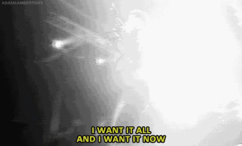 I Want It All Now Concert GIF