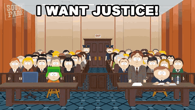 I Want Justice Eric Cartman GIF