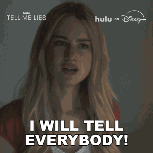 I Will Tell Everybody Lucy Albright GIF