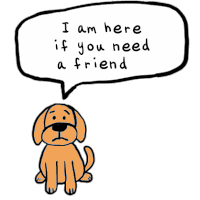 Iamhereifyouneedafriend Mansbestfriend Sticker
