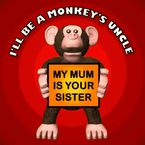 I'Ll Be A Monkey'S Uncle My Mother Is Your Sister GIF
