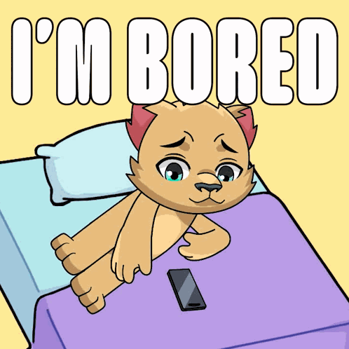 I'M Bored Text Me Back GIF