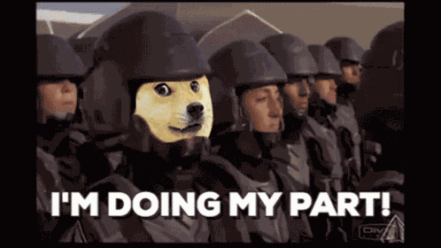 Im Doing My Part Dogecoin GIF
