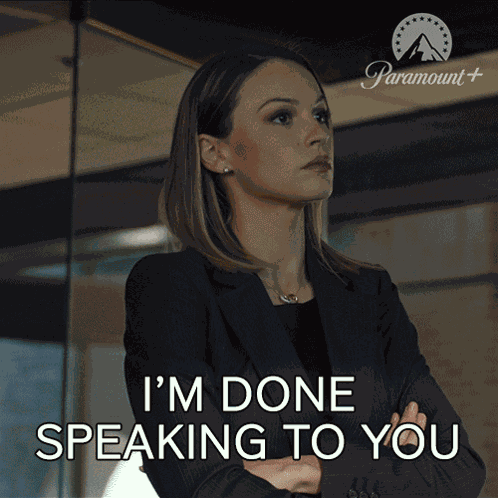 I'M Done Speaking To You Rebecca Falcone GIF