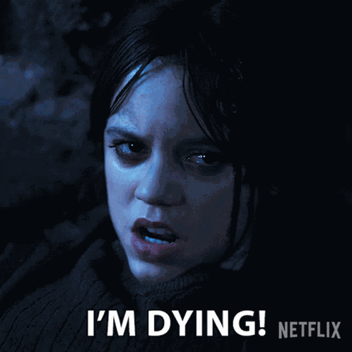 Im Dying Wednesday Addams GIF
