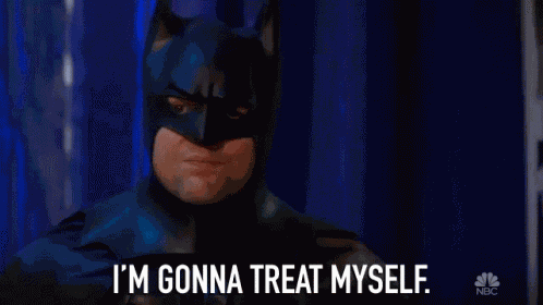 Im Gonna Treat Myself Batman GIF