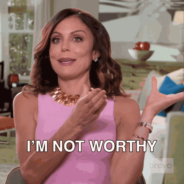 Im Not Worthy Real Housewives Of New York GIF