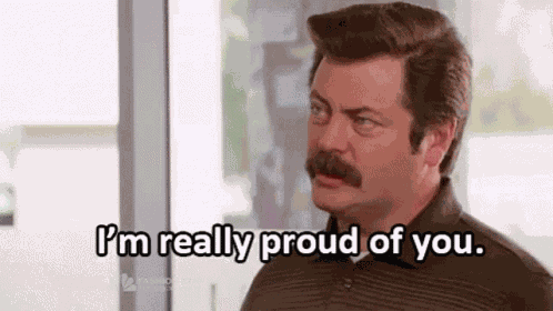 Im Really Proud Of You Ron Swanson GIF