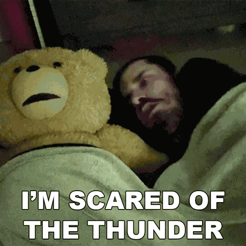 I'M Scared Of The Thunder Ricky Berwick GIF