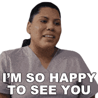 Im So Happy To See You Nurse Avelino Sticker