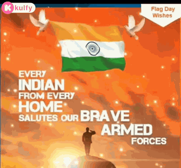 Indian Armed Force Flag Day.Gif GIF