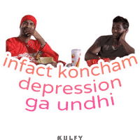 Infact Koncham Depression Ga Undhi Sticker Sticker