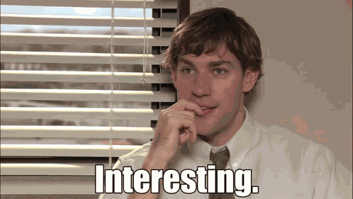 Interesting Jim Halpert GIF