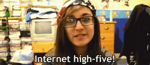 Internet High-five GIF