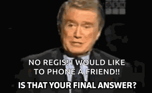 Is That Your Final Answer Regis Phibin GIF