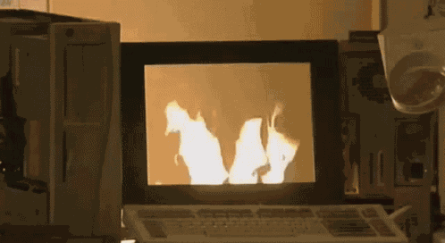 It Crowd Screensaver Fire GIF