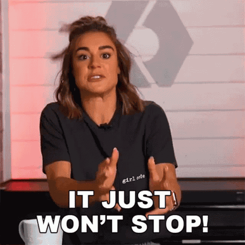 It Just Wont Stop Grace GIF