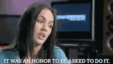 It Was An Honor To Be Asked To Do It Megan Fox GIF