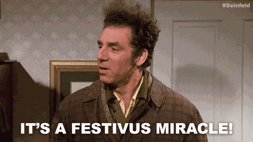 It'S A Festivus Miracle Cosmo Kramer GIF
