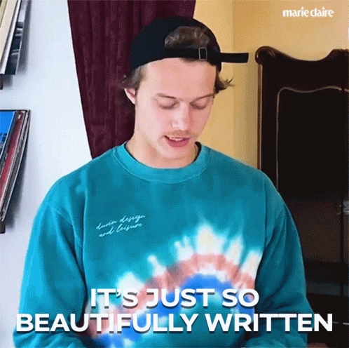 Its Just So Beautifully Written Rudy Pankow GIF