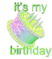 Its My Birthday Birthday Cake Sticker