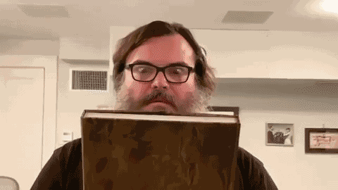 Jack Black Opening Book GIF