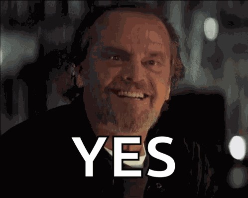 Jack Nicholson Yes GIF
