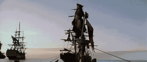 Jack Sparrow Sinking Ship GIF