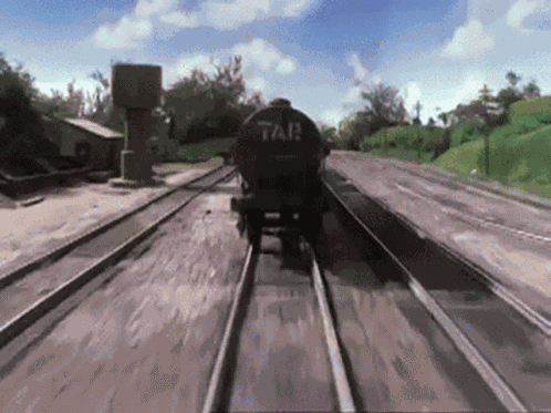 James Crashes Into Tar Hit GIF
