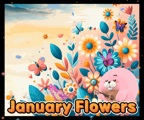 January Flowers Happy January Flowers GIF