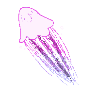 Jellyfish Pixel Sticker